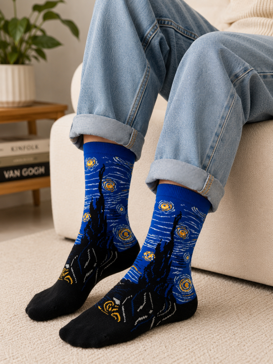 Blue Starry Night Socks