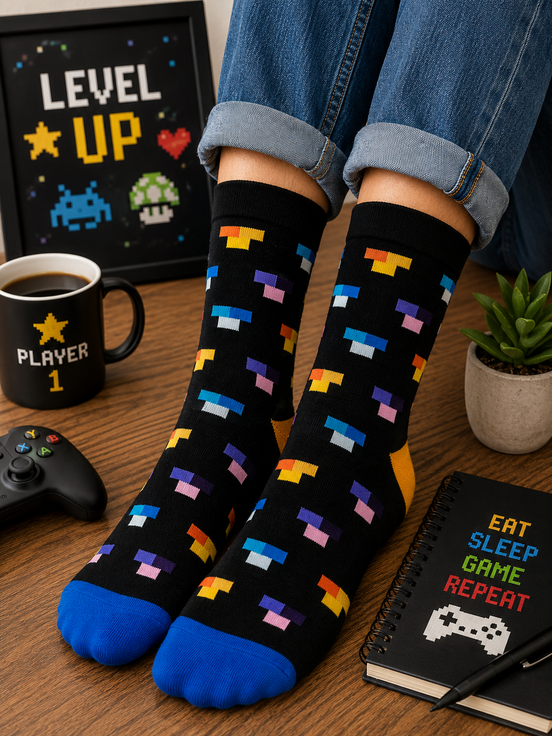 Pixel Pop Socks