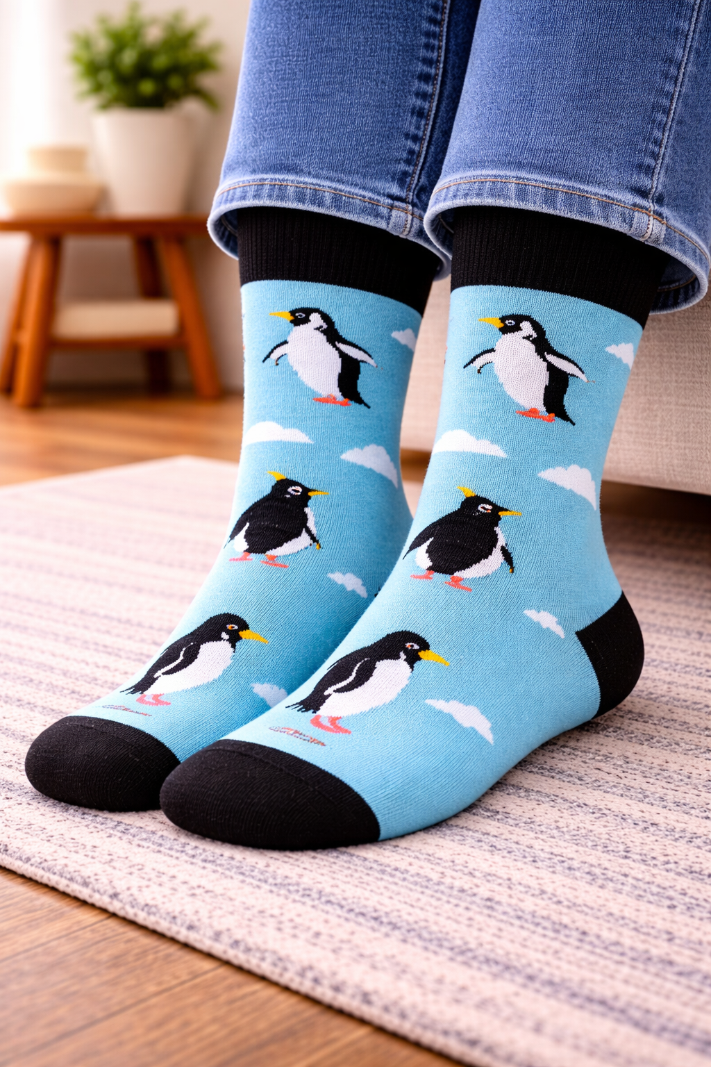 Penguin Pattern Socks