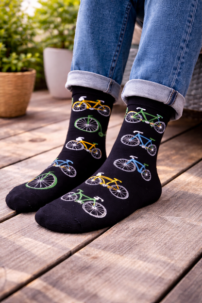 Retro Bicycle Socks