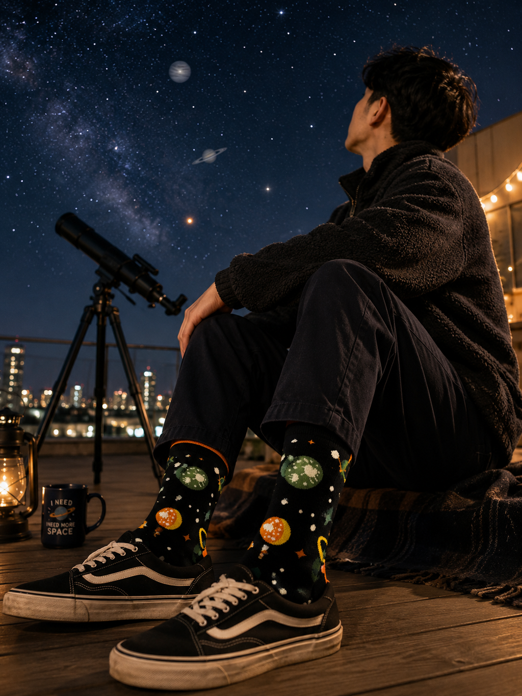 Cosmic Explorer Crew Socks – Space Adventure Socks