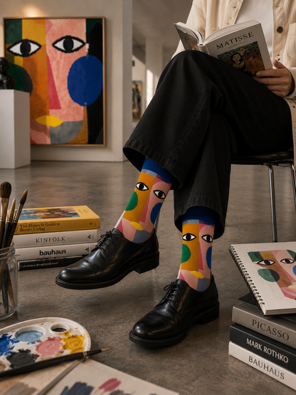 Abstract Face Socks