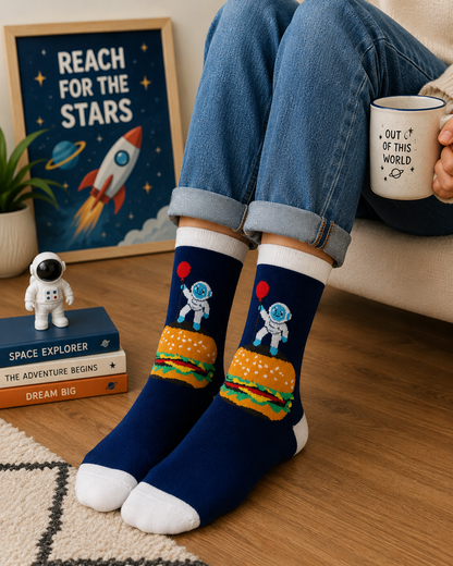 Galaxy Burger Socks