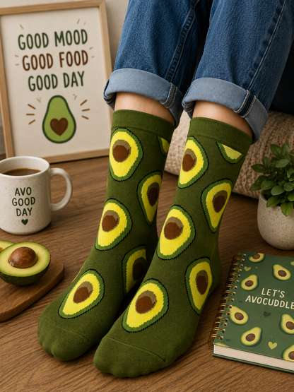 Avocado Pattern Socks