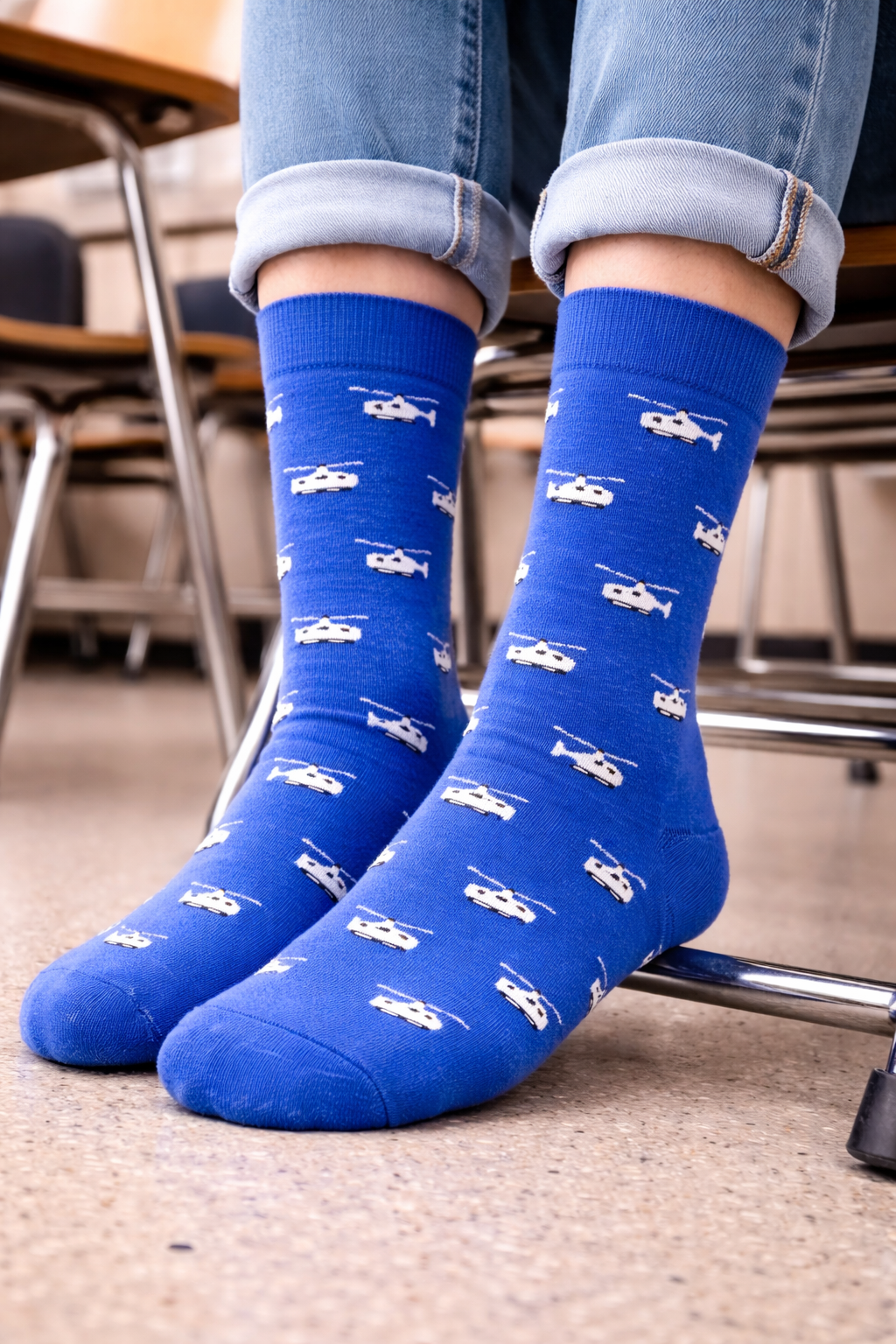 Helicopter Pattern Socks