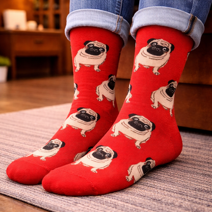 Pug Print Socks