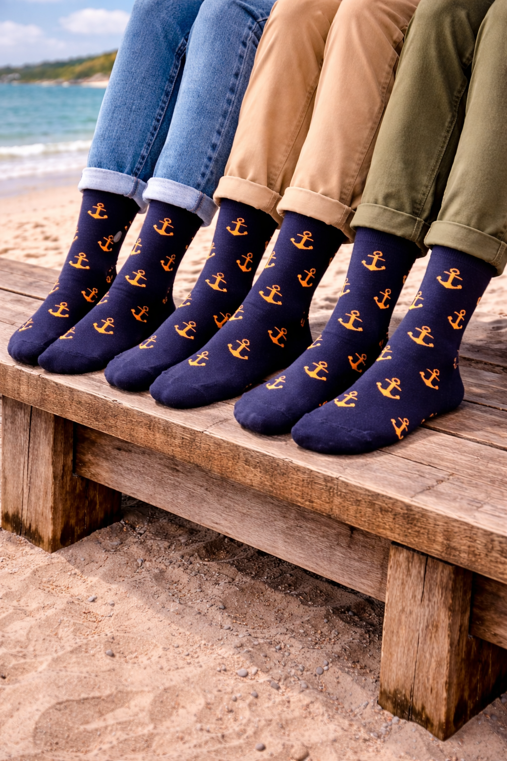 Nautical Anchor Socks