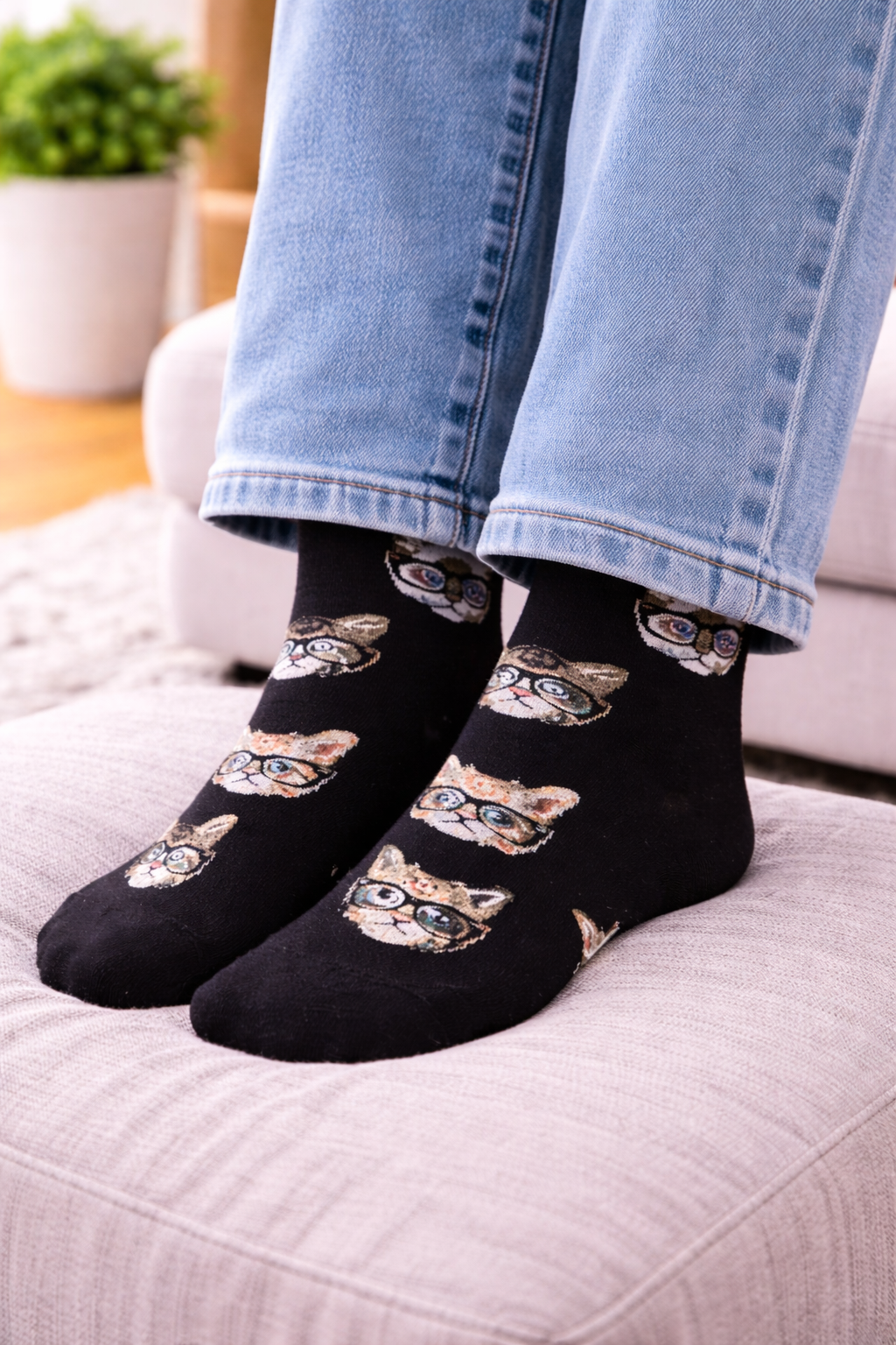 Hipster Cat Socks