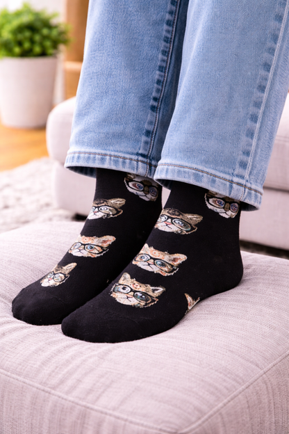 Hipster Cat Socks