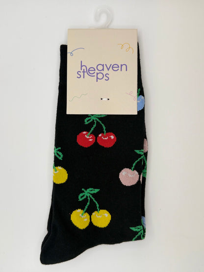 Pastel Cherry Socks