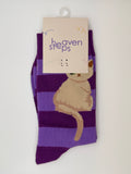 Cat Stripe Crew Socks