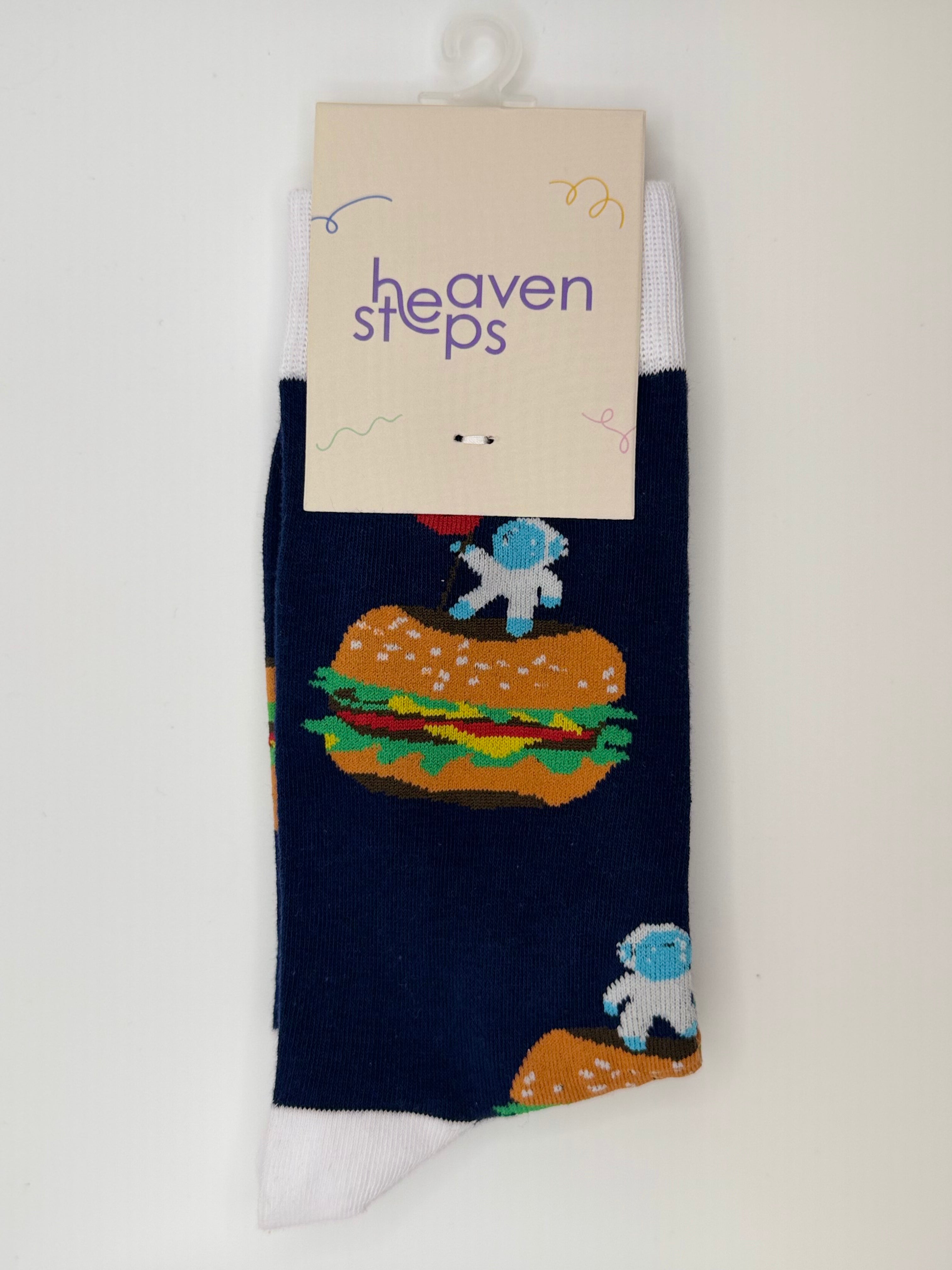 Galaxy Burger Crew Socks – Cosmic Food Adventure Socks