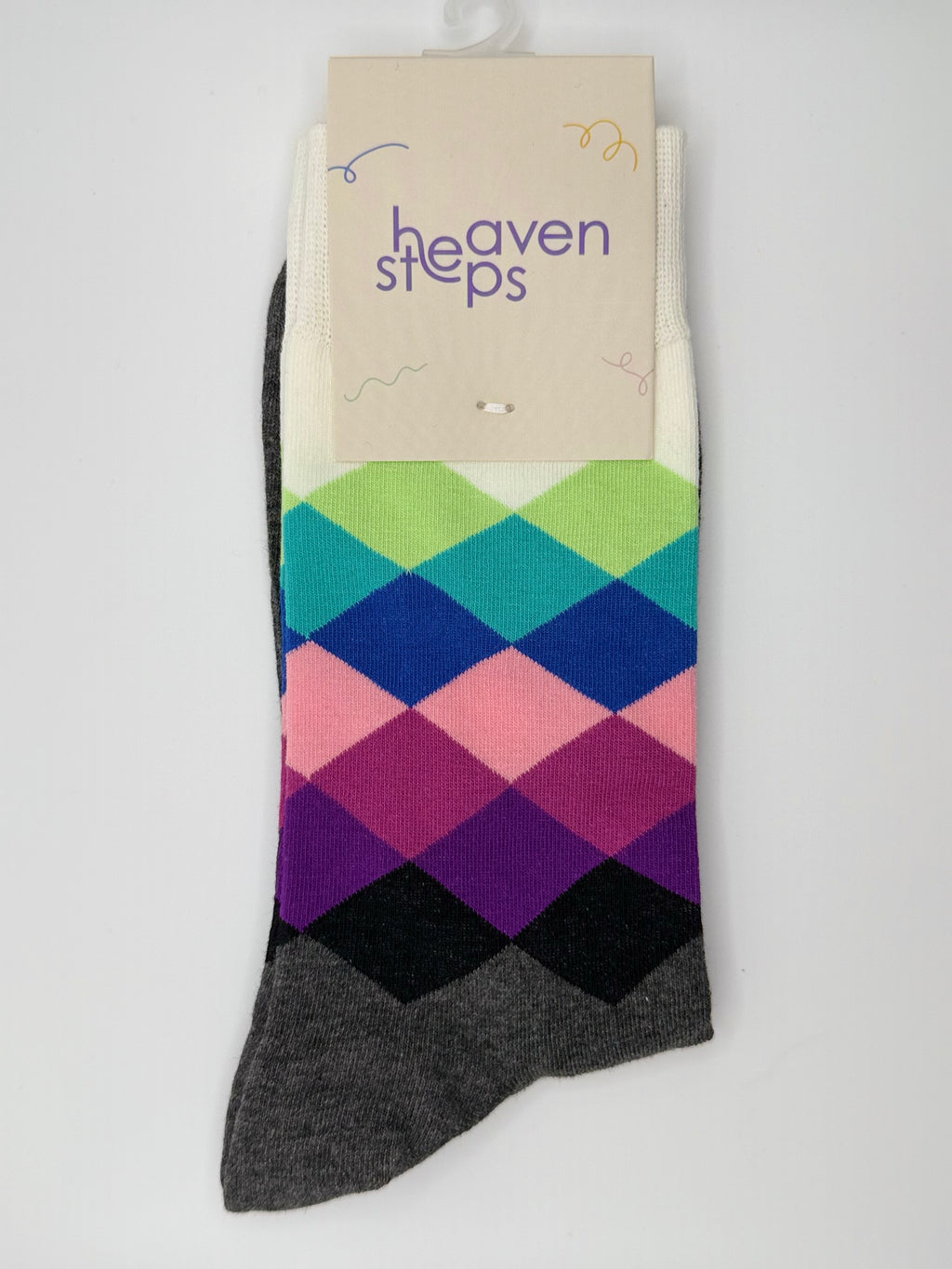 Classic Argyle Comfort Crew Socks