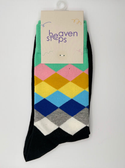Pastel Harlequin Diamond Socks