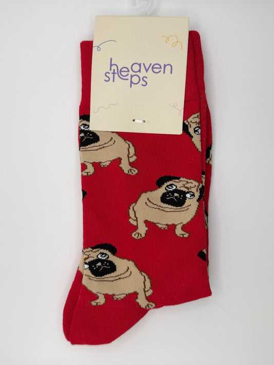 Pug Print Socks