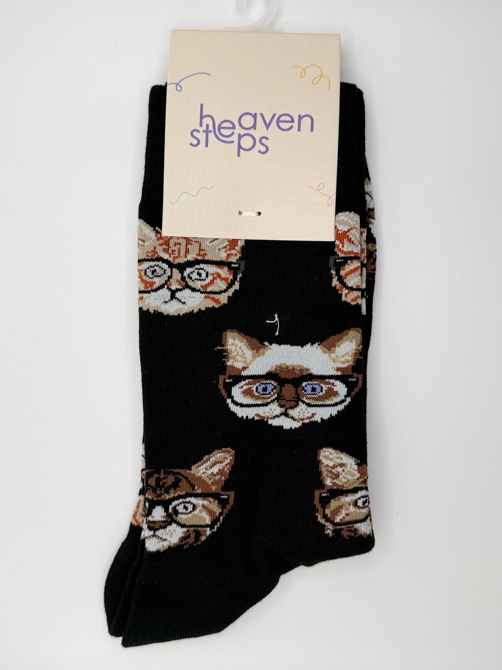 Hipster Cat Crew Socks