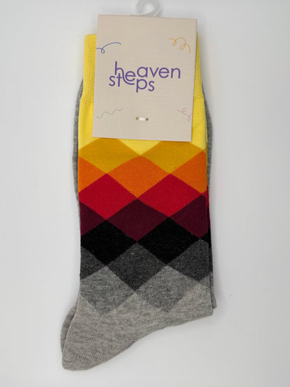 Sunset Argyle Classic Socks