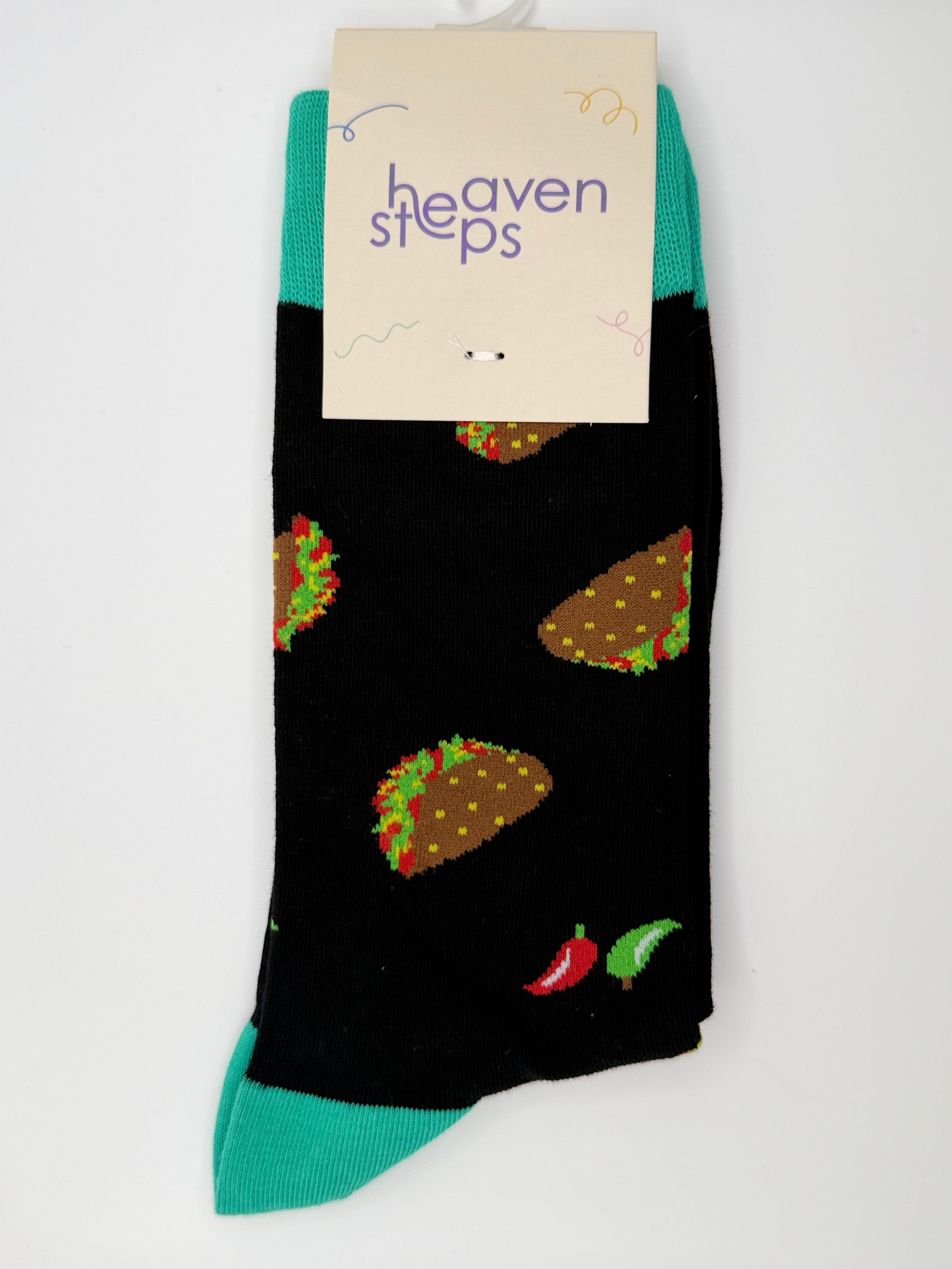 Bring Me Tacos Funny Crew Socks