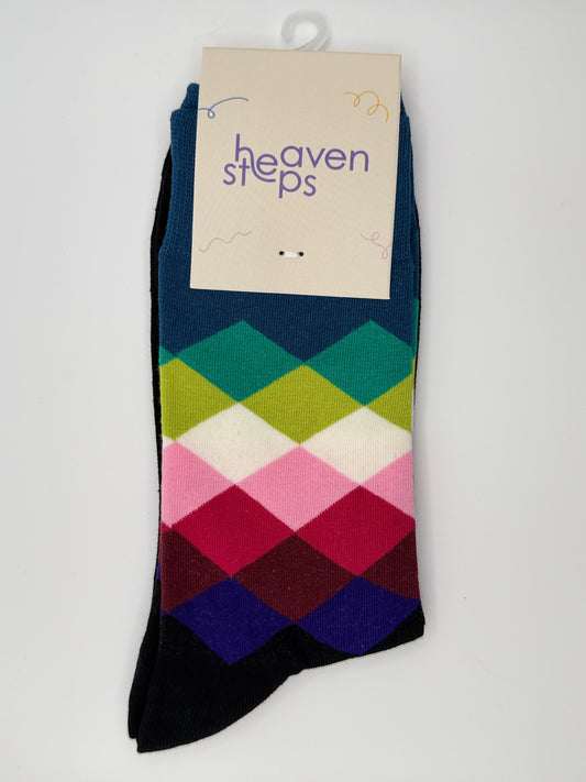 Classic Diamond Pattern Socks