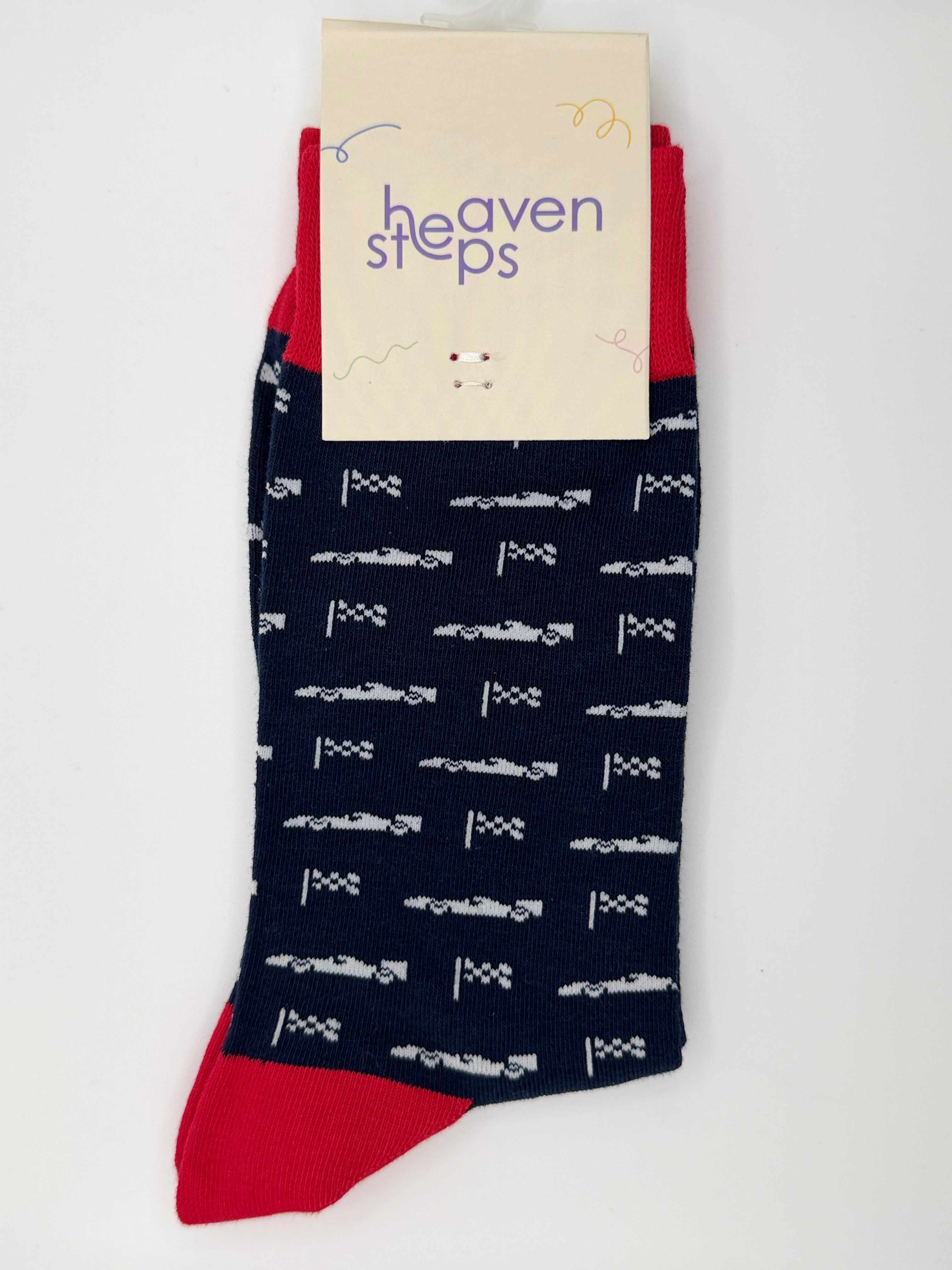Checkered Dash Racing Crew Socks