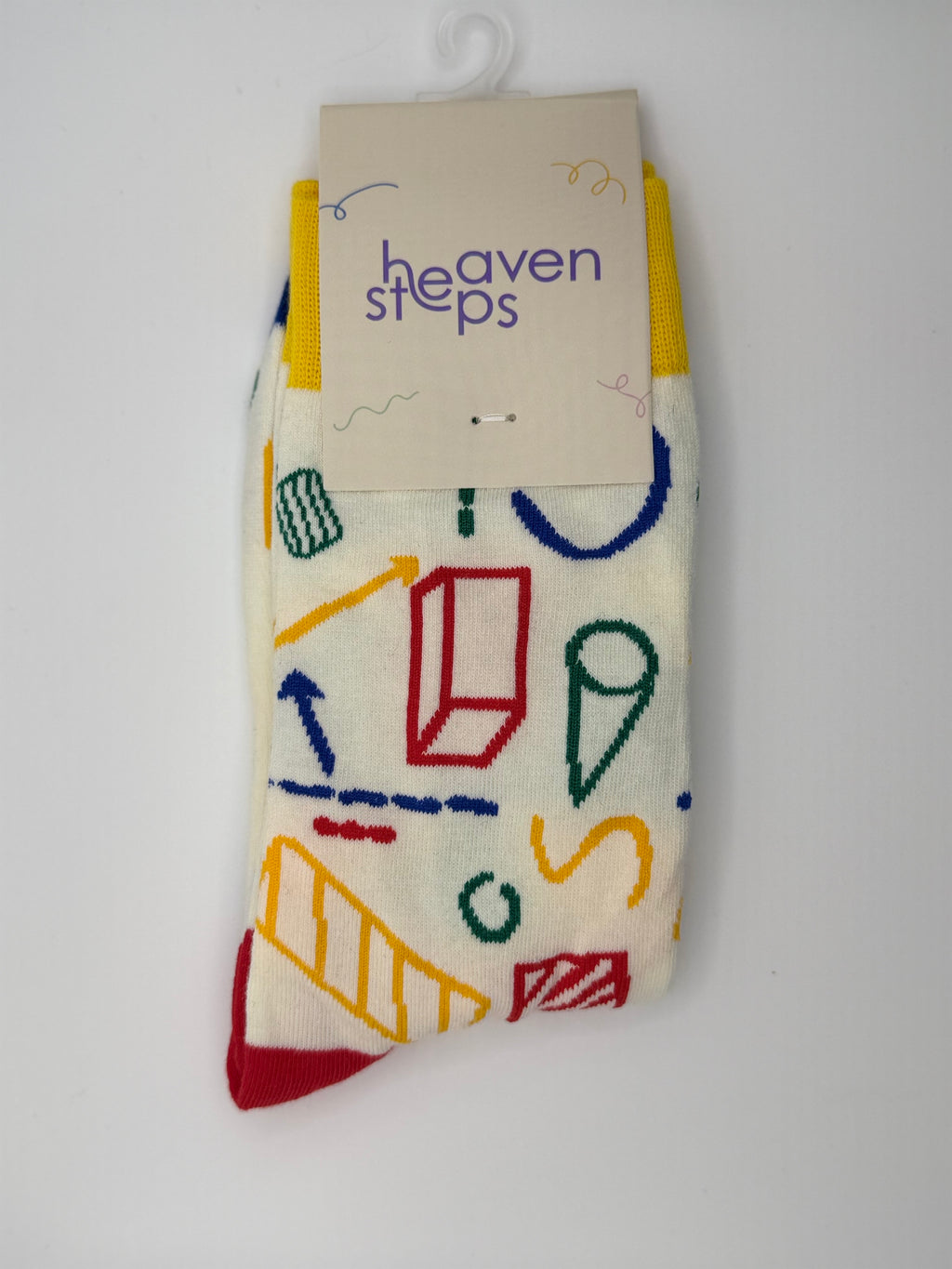 Creative Geometry Crew Socks – Abstract Design Socks