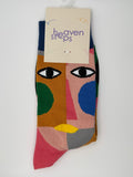 Abstract Face Crew Socks – Modern Art Socks