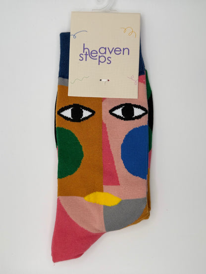 Abstract Face Socks